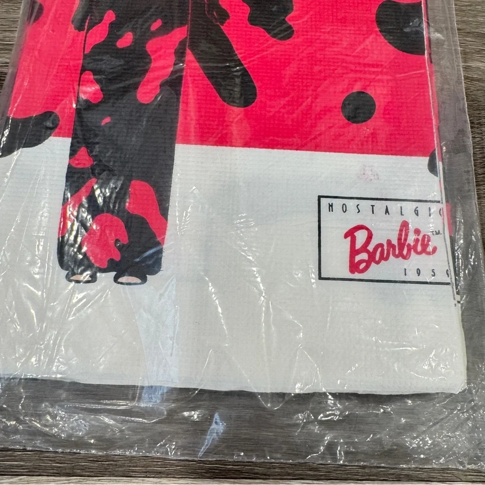 Vintage Barbie Disposable Tablecloth Table Cover Party C.A. Reed 96x52 Fashion